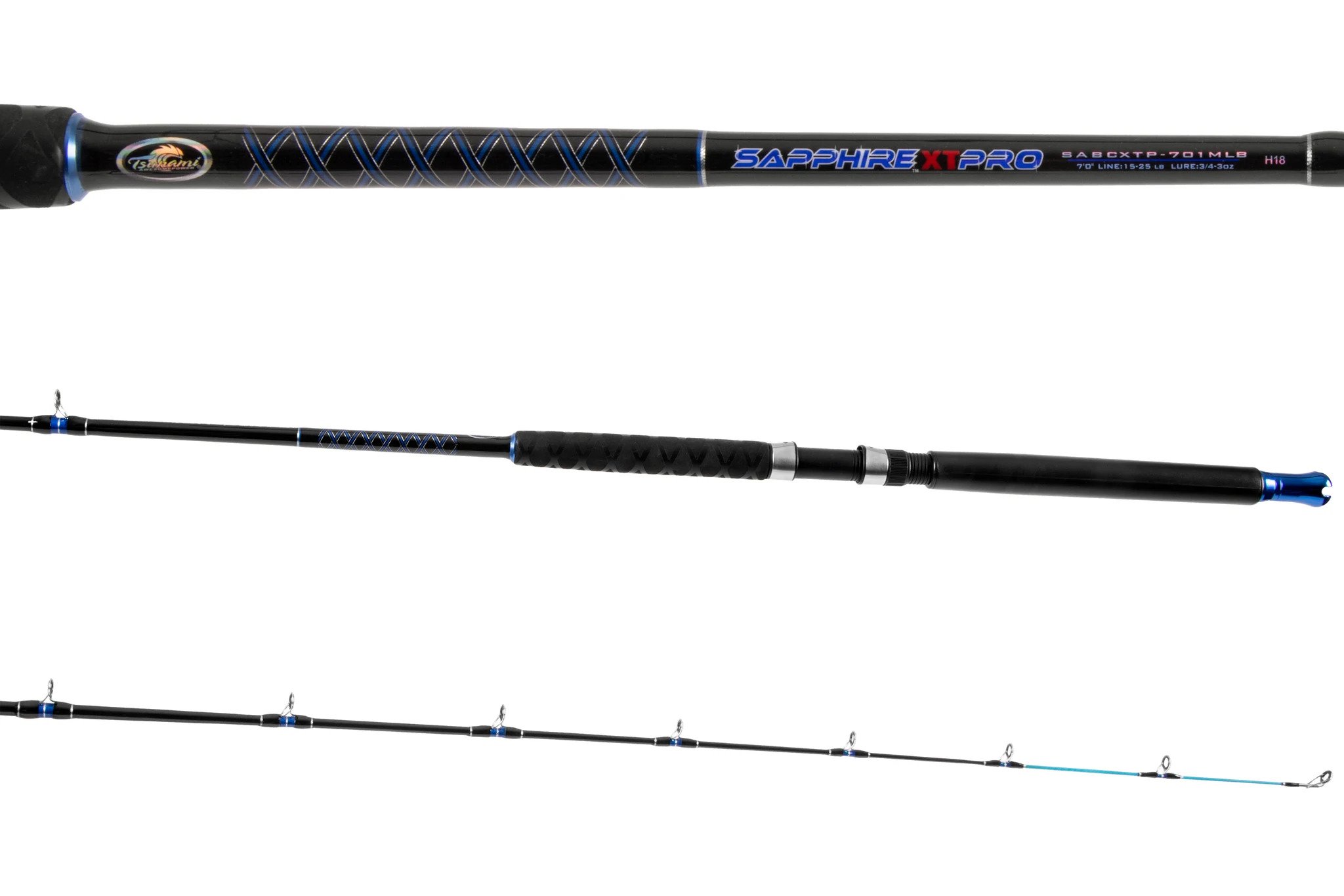 Tsunami Saphire XT Conventional Jig Fishing Rod 6 3 15 30 LB