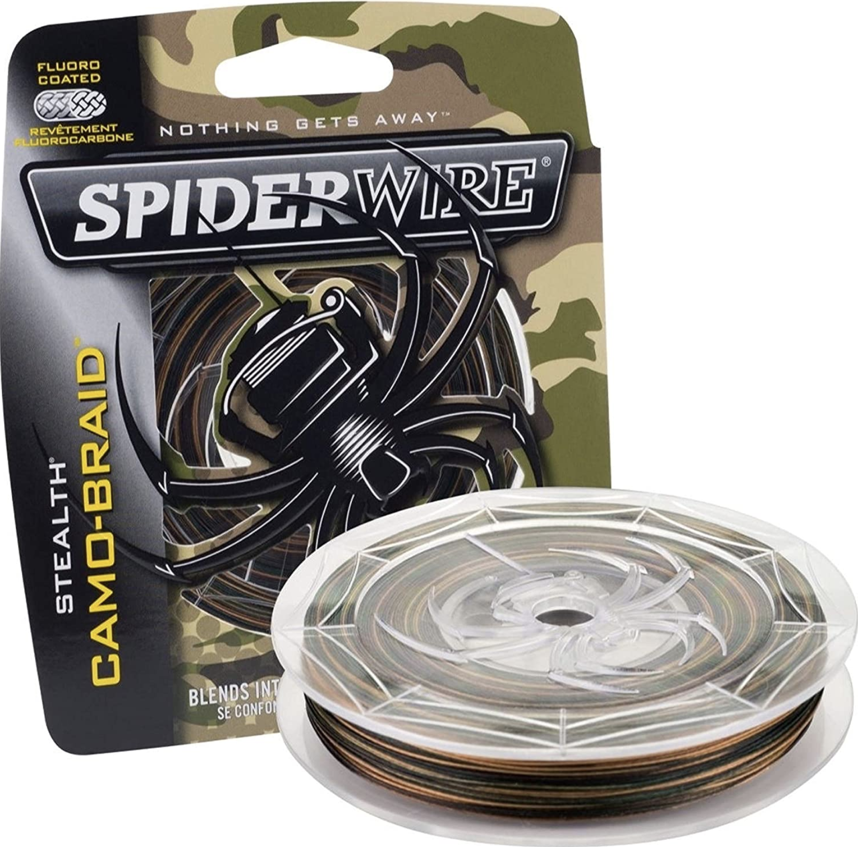 SpiderWire Stealth Translucent Fishing Line - 8lb Test, 125 Yards, Superline, Low Visibility, 0.007" Diameter