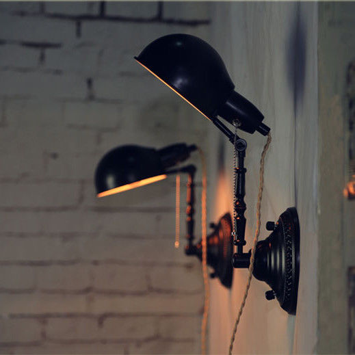 Retro Adjustable Plug In Wall Sconce Lamp with Cord and Plug Bronze Wall Lights