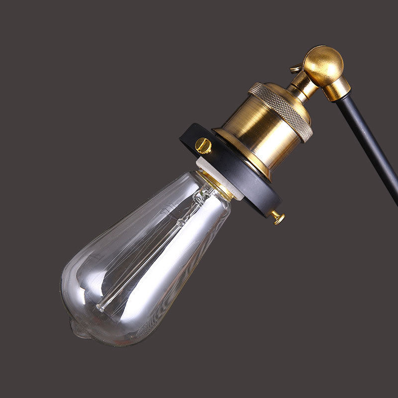 Retro Double Swing Arm Lamp Metal Tapered Shade Wall ...