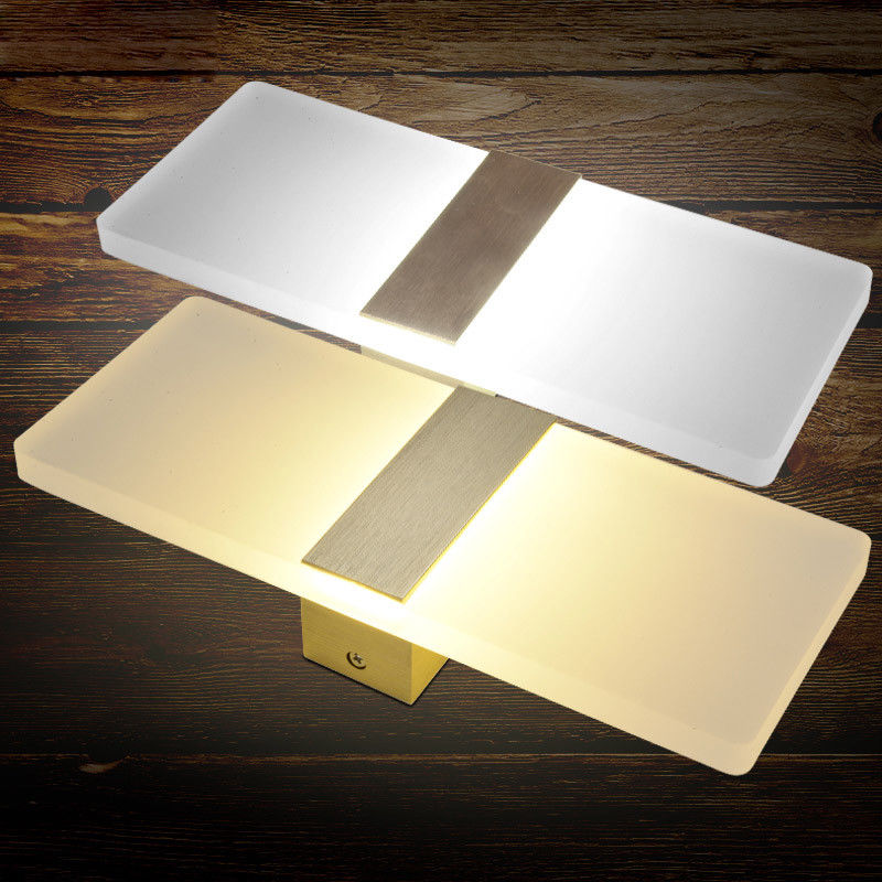 contemporary led sconce rectangular white acrylic l shade wall light fixture ebay contemporary led sconce rectangular white acrylic l shade wall light fixture ebay