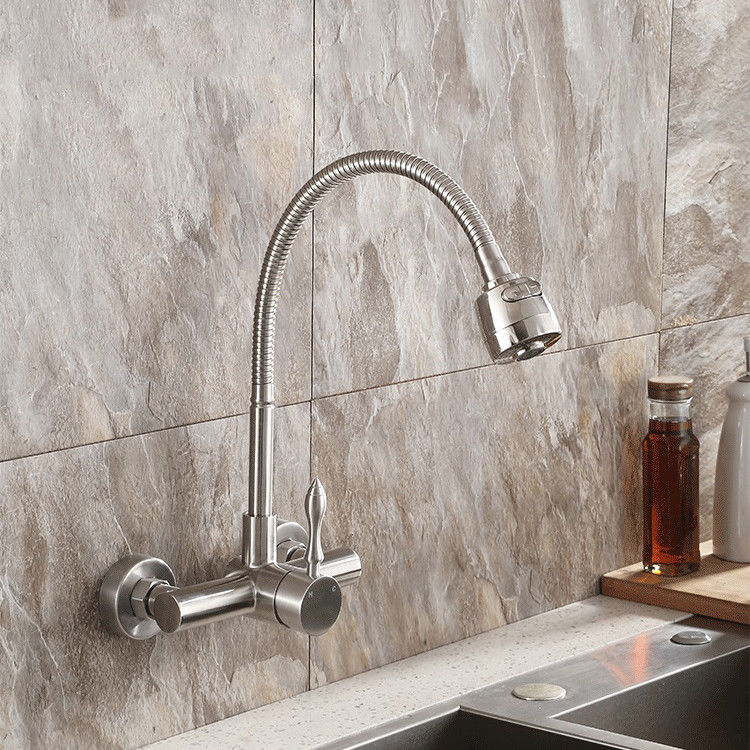 Brushed Nickel Wall Mount Kitchen Filler Laundry Stainless ...