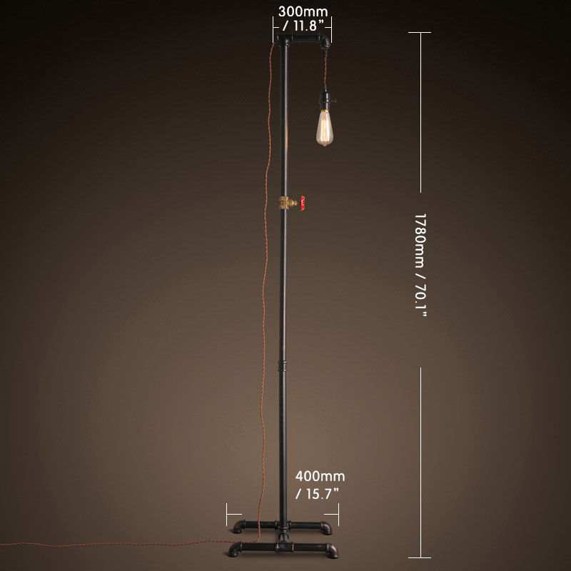 black iron pipe floor lamp