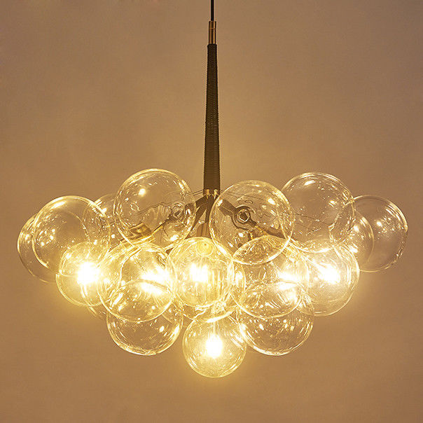 Modern Multiple Clear Glass Bubble Ball Pendant Light Ceiling Suspended