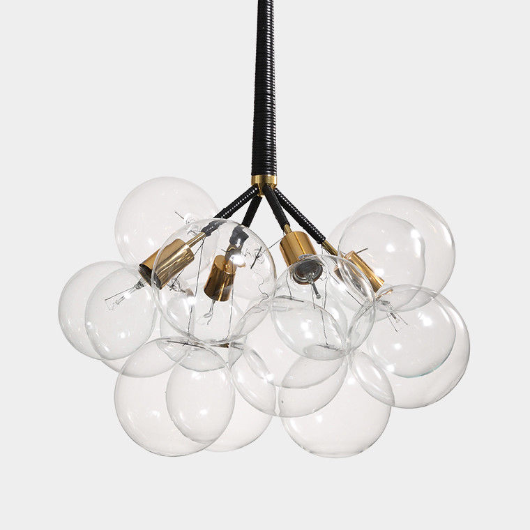 Modern Multiple Clear Glass Bubble Ball Pendant Light Ceiling Suspended