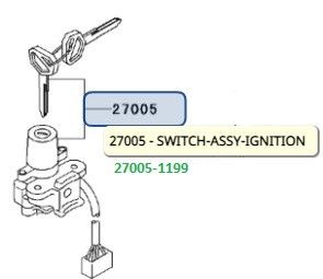 Kawasaki OEM 96-03 Ninja ZX-7R Ignition Switch 27005-1199 | eBay