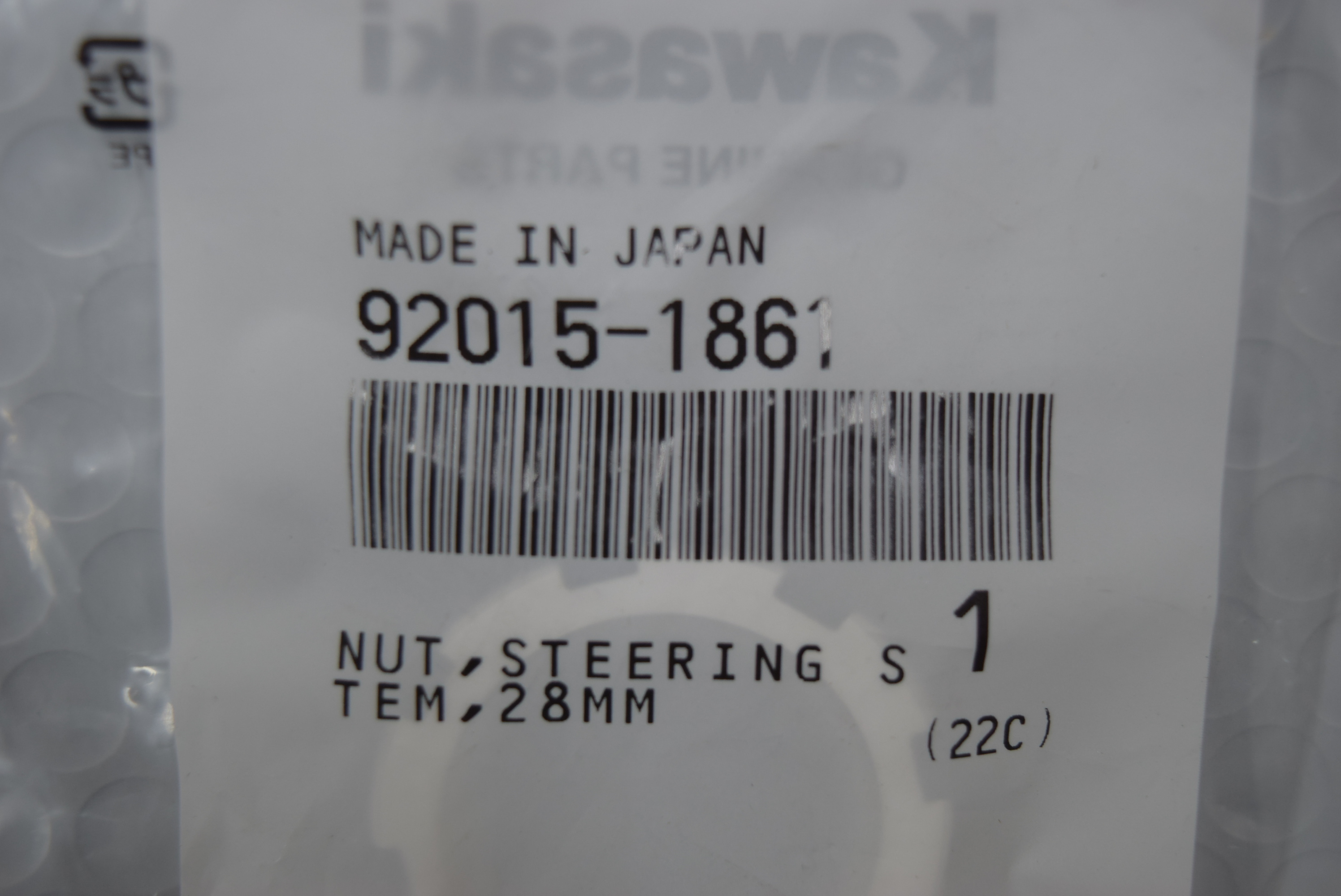 Kawasaki OEM 1992-2020 Kx250 Kx250f Steering Stem Nut 28M 92015