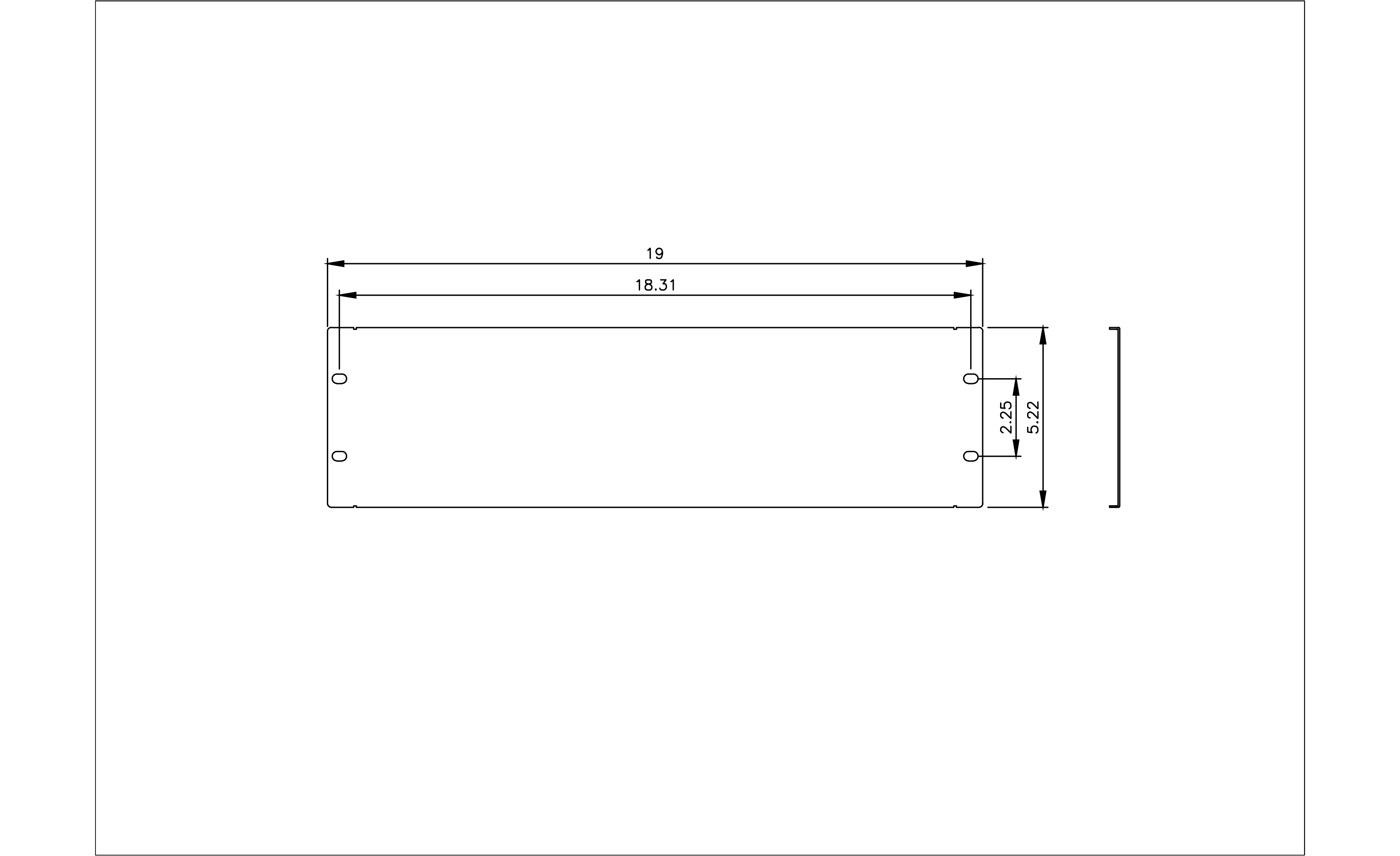 3U Blank Rack Mount Panel Server