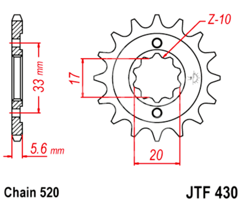 520 JT Sprockets y kit de cadena de transmisión para Suzuki RMZ 250 2004-2006 - Imagen 7 de 12