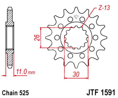 525 JT Sprockets and Drive Chain Kit for Yamaha XSR900 2016-2020 - Picture 8 of 12