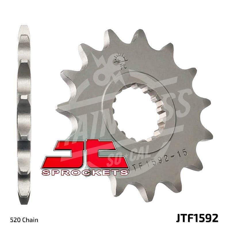 Front & Rear Steel Sprocket Set For Yamaha YFZ450R / YFZ450X ATV (2009-2016) - 14T/38T, Black - View #3