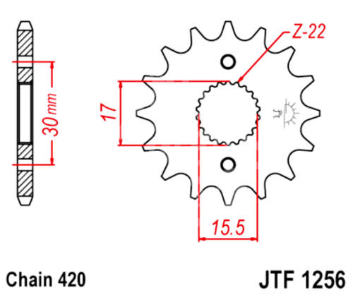 JT Heavy Duty 420HDR Drive Chain – 124 Links Fits Honda CR85 RB (2003–2007)