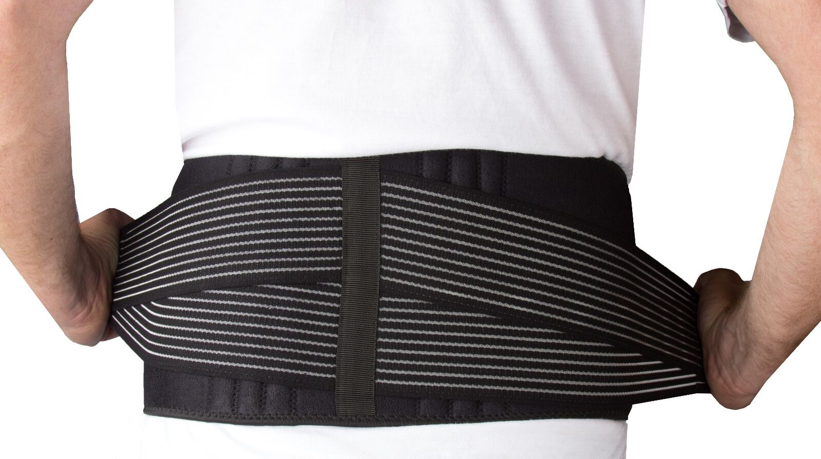 Pro11 Adjustable Neoprene Double Pull Lumbar Support Back Belt Brace