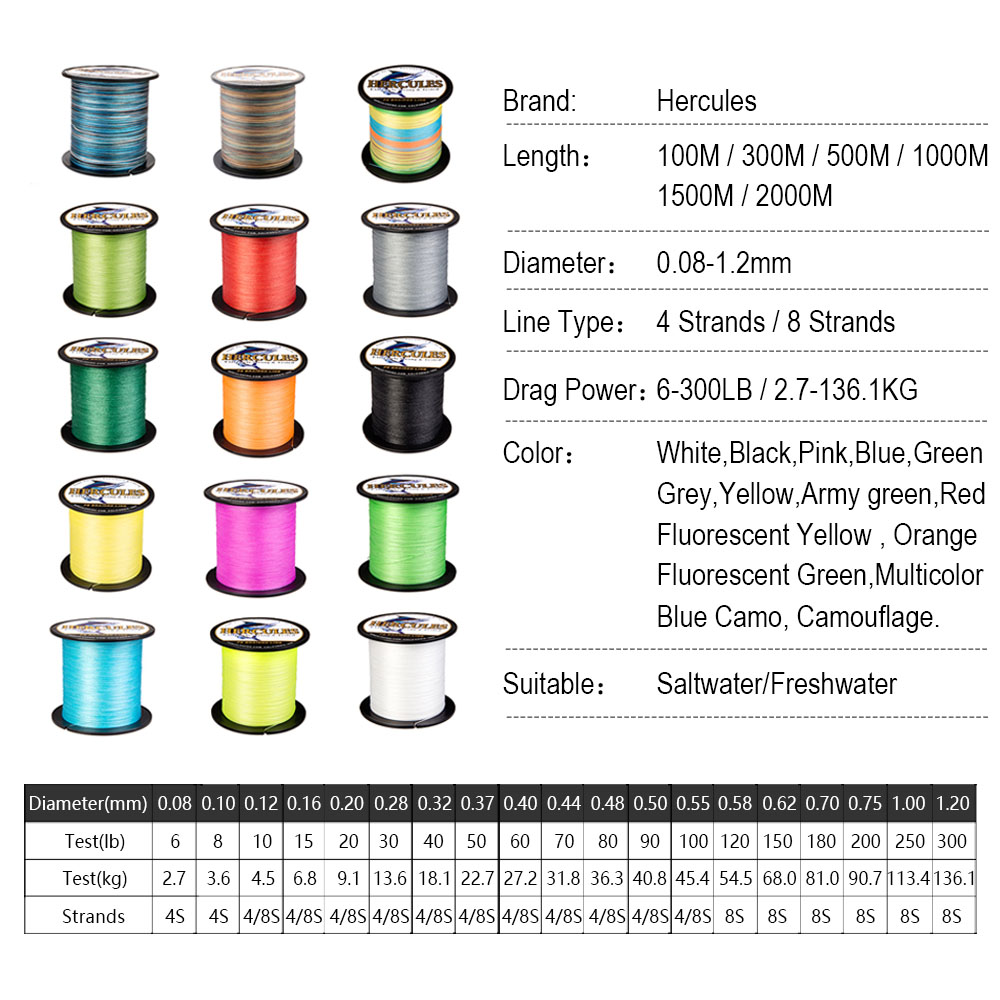 Treid Ice Fishing Line 500M 547Yds 6LB-300LB Test Culina Selezionata HERCULES PE Trota - Foto 3