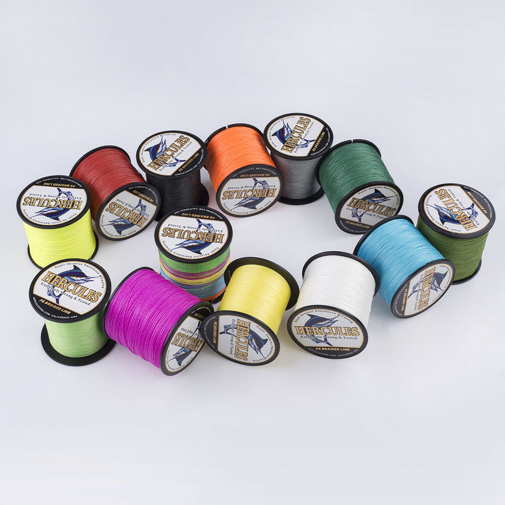 300M 6-100lb HERCULES 4 Strands PE Braided Fishing Line Resistant Abrasion 328Yd - Picture 20 of 168