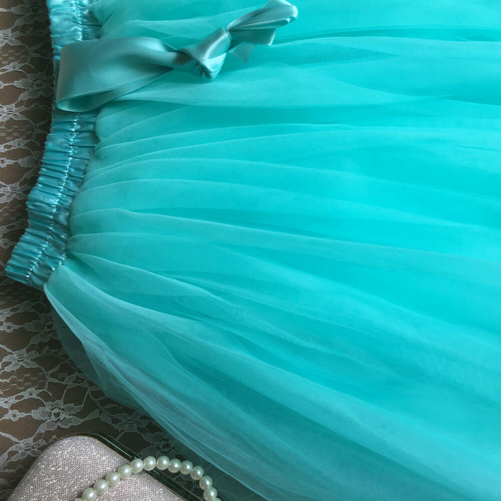 Knee Length A Line Tulle Tutu Skirt Women Adult Party Princess Pink