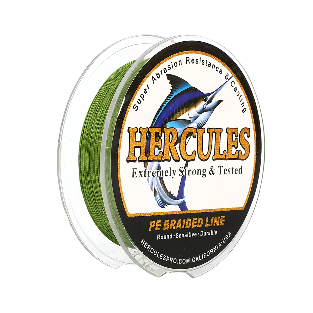 Hércules 4/8/9/12 hebras 6-300 lbs trenza línea de pesca ejército verde 100-2000 m bajo - Imagen 17 de 34