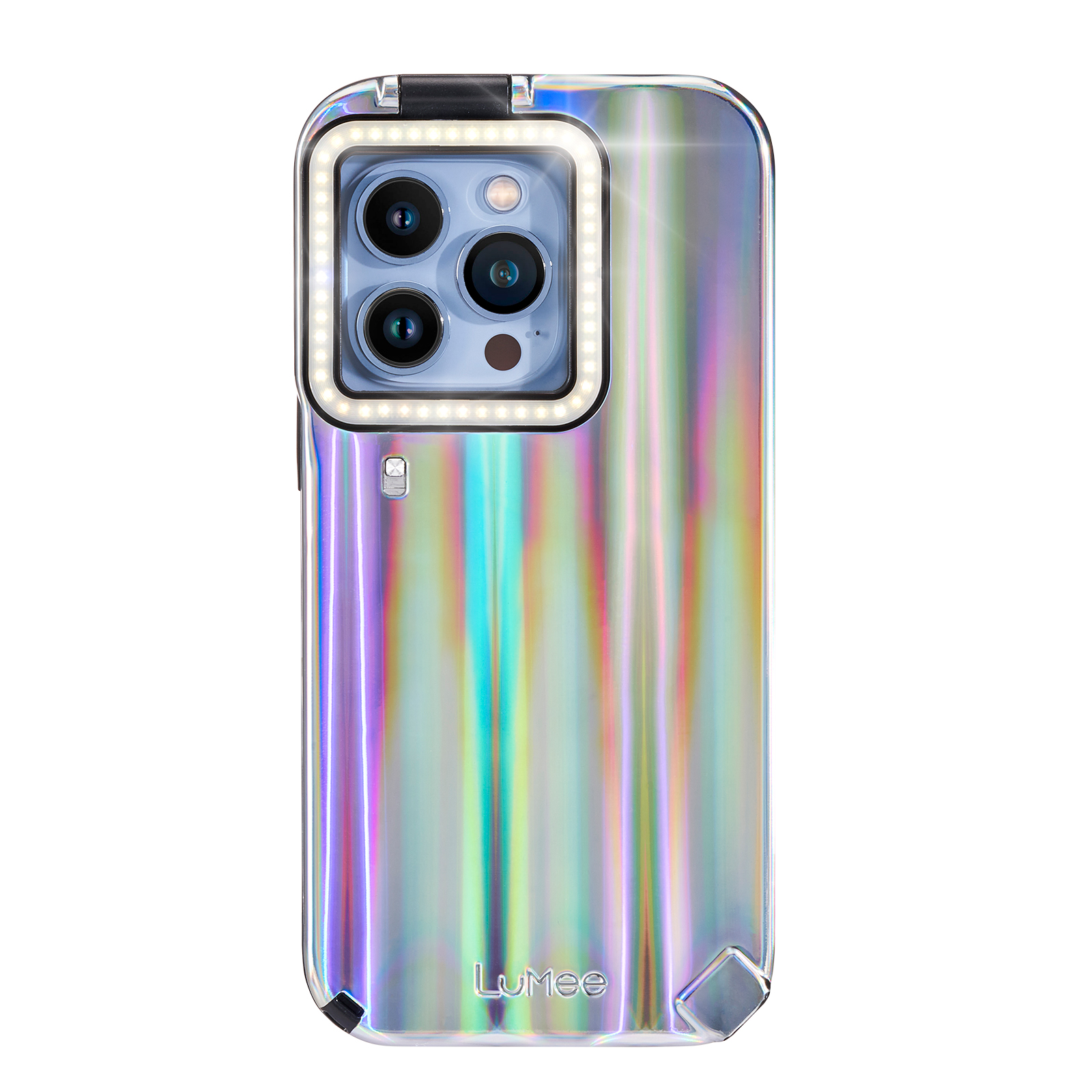 Custodia selfie illuminata LuMee Halo Apple iPhone serie 13 - olografica - Foto 3 di 14