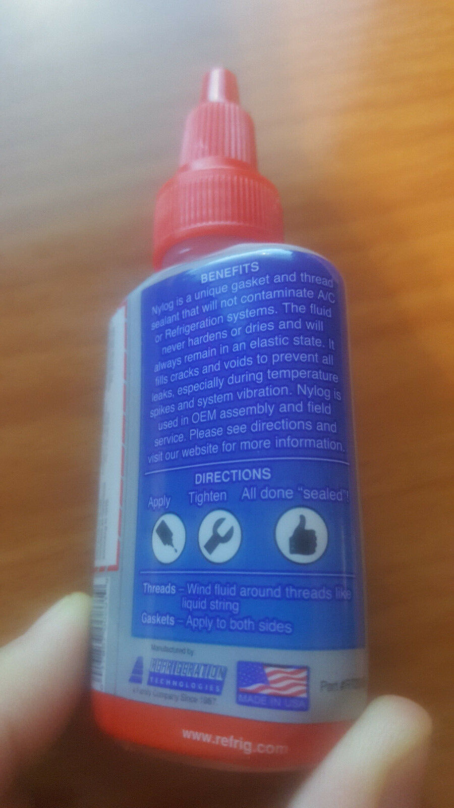 RT201B Refrigeration Technologies Nylog Gasket Thread Sealant Blue