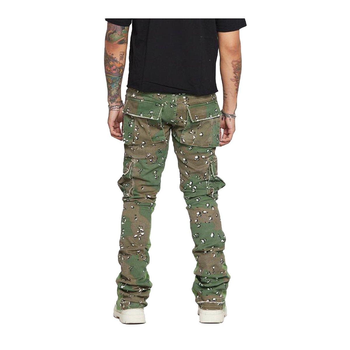 Valabasas Authentic Commander Mens Camo Button Skinny Fit Jeans VLBS2198