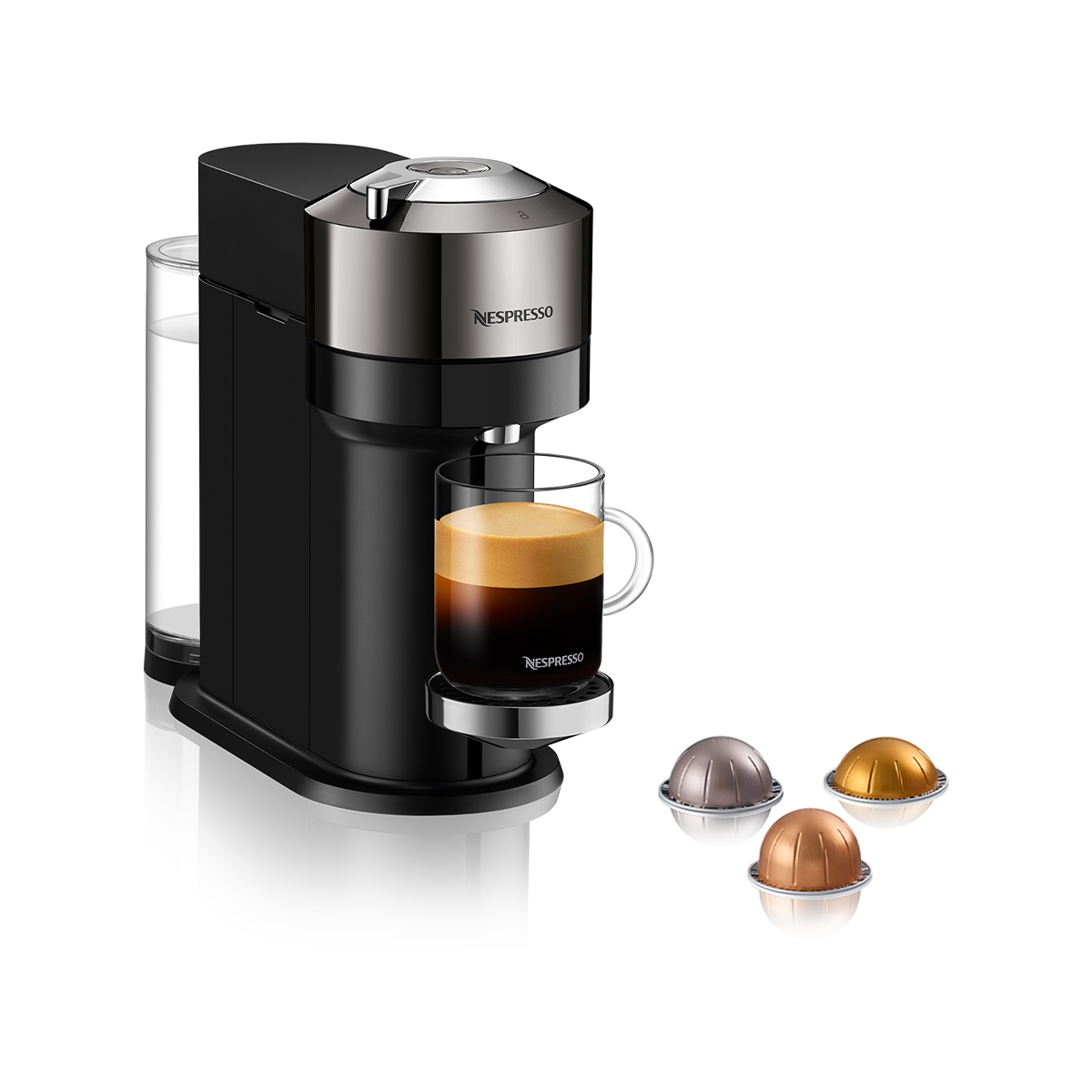 Nespresso Vertuo Next Deluxe Dark Chrome Coffee Machine | eBay