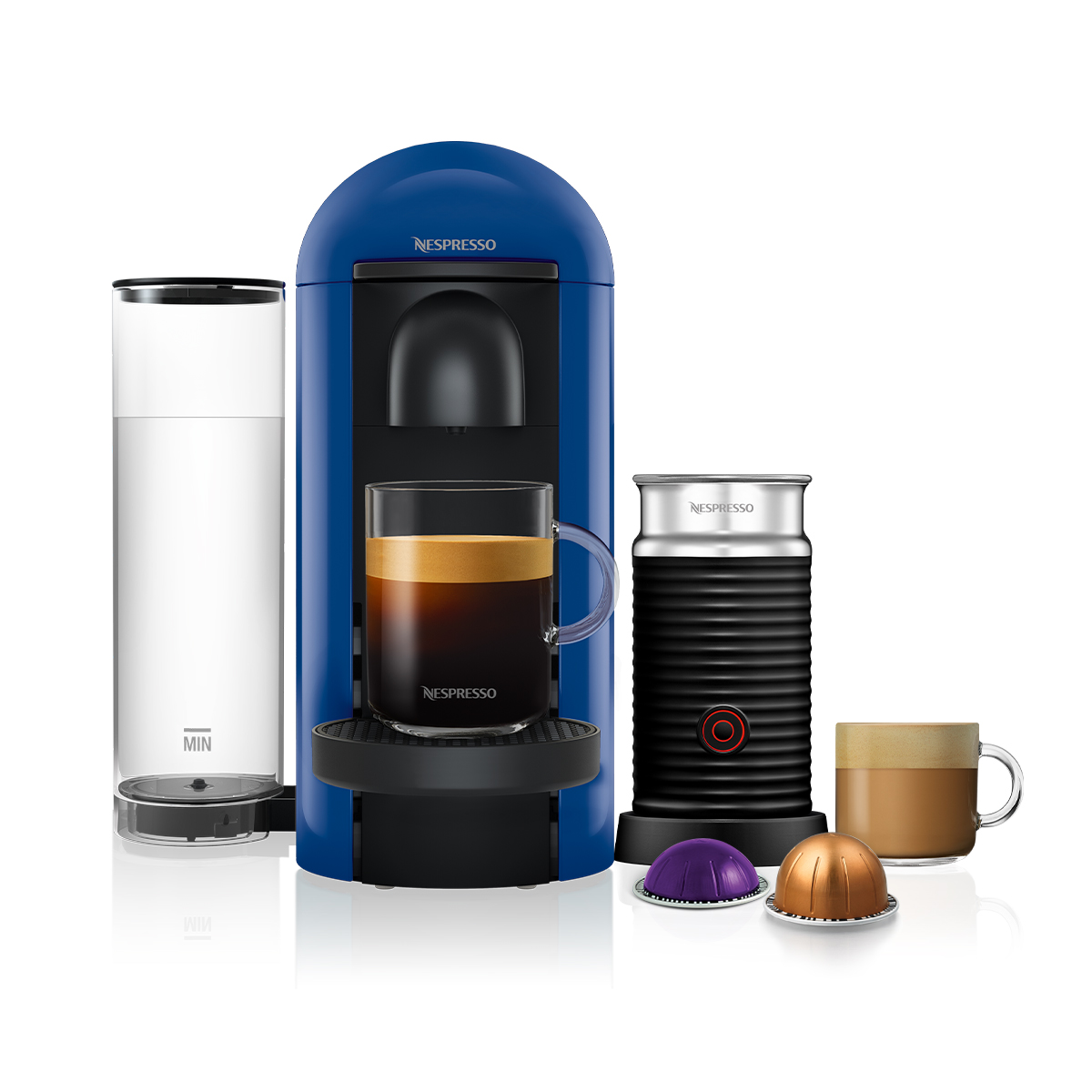 Nespresso Vertuo Plus Limited Edition Blue & Aeroccino3 Coffee Machine