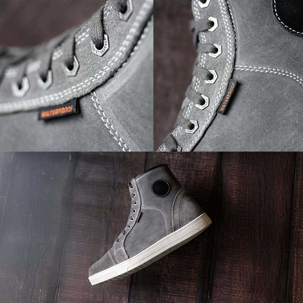 Zapatos informales para montar Milwaukee de cuero reforzados para motociclista callejero para hombre - Imagen 33 de 84