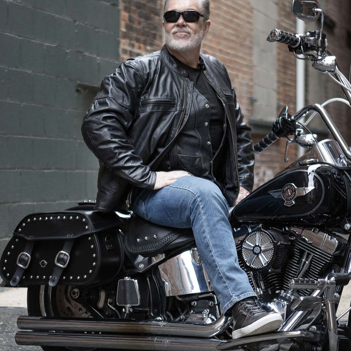 Zapatos informales para montar Milwaukee de cuero reforzados para motociclista callejero para hombre - Imagen 76 de 84