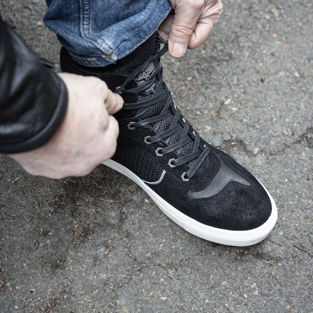 Zapatos informales para montar Milwaukee de cuero reforzados para motociclista callejero para hombre - Imagen 70 de 84