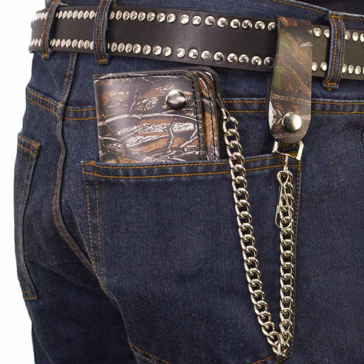 Milwaukee Leather Men's Genuine Leather Bi-Fold Biker Wallets w/ Anti-Theft - Imagen 34 de 234