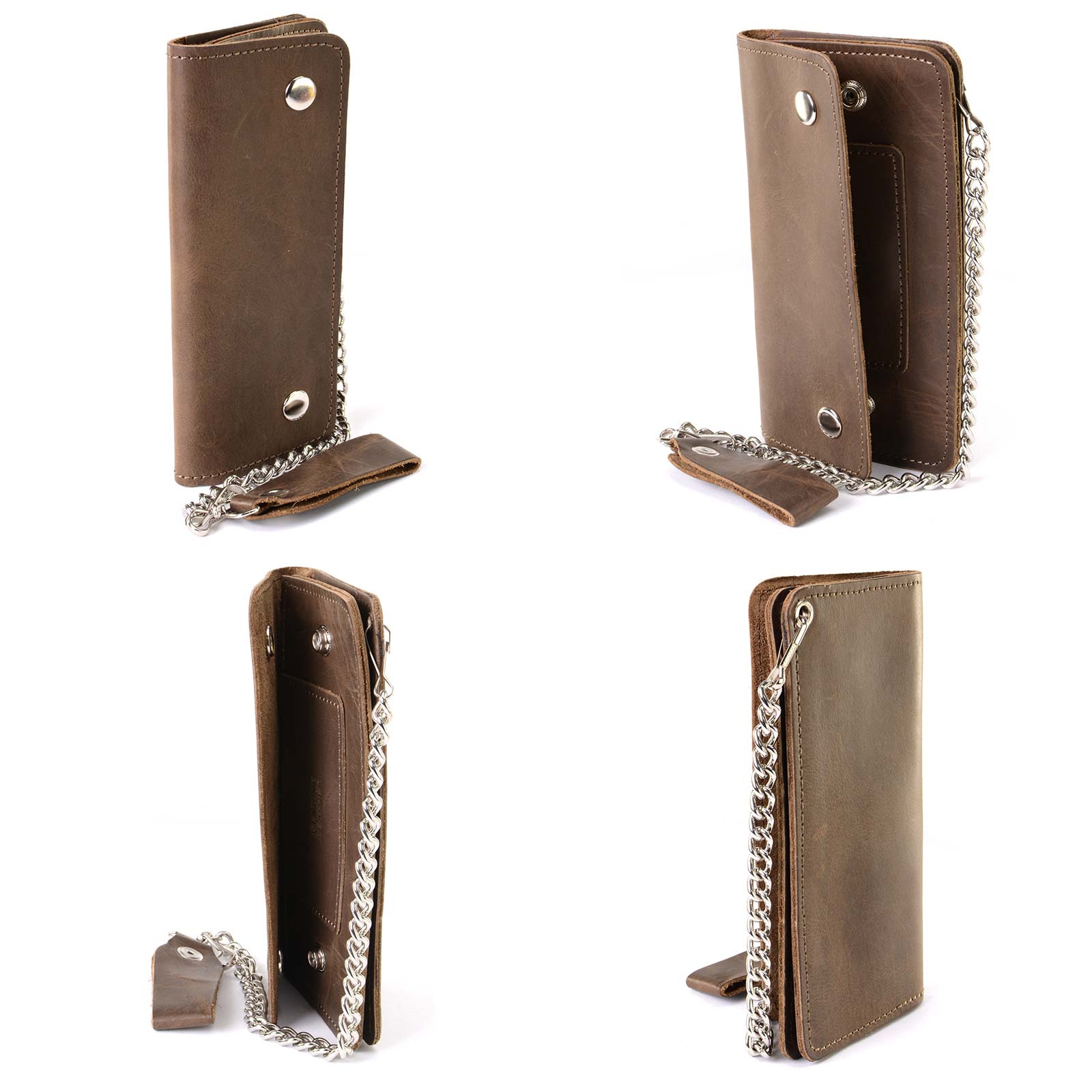 Milwaukee Leather Men's Genuine Leather Bi-Fold Biker Wallets w/ Anti-Theft - Imagen 136 de 234