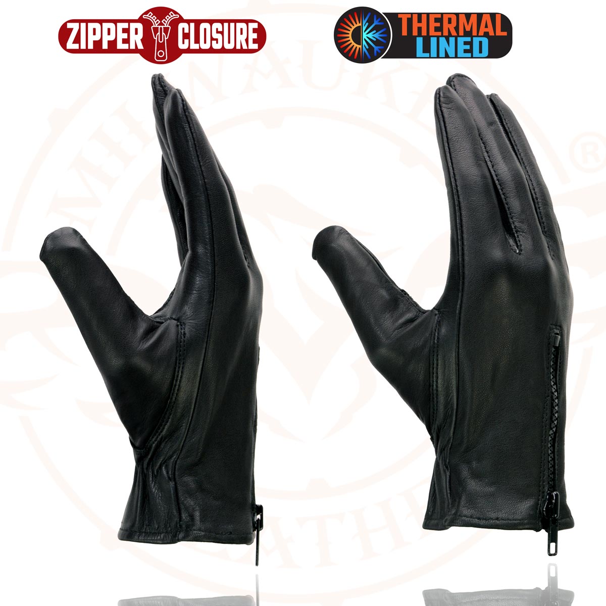 Milwaukee Leather SH226TH Men's Black Thermal Lined Leather Motorcycle Hand - Bild 10 von 64