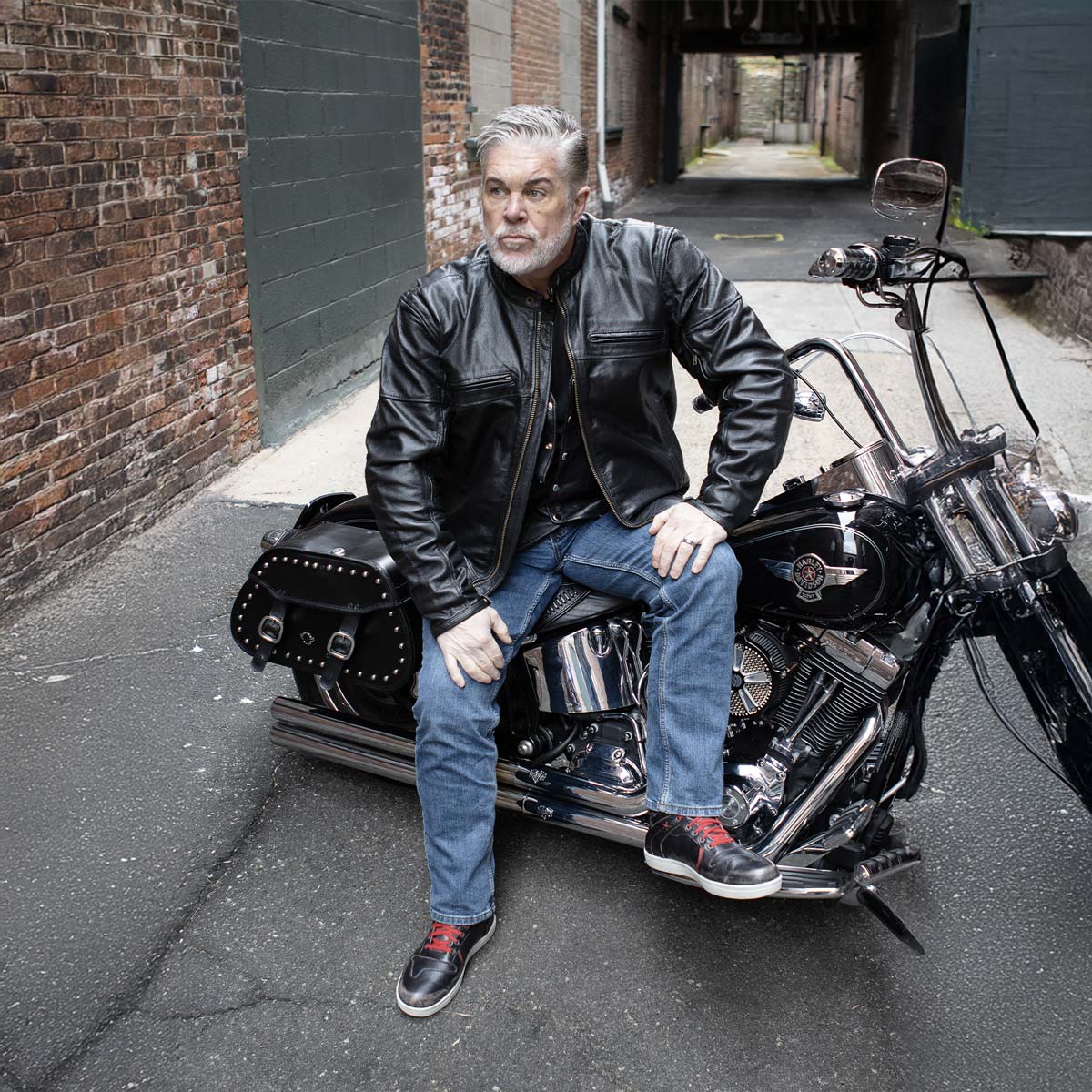 Zapatos informales para montar Milwaukee de cuero reforzados para motociclista callejero para hombre - Imagen 16 de 84