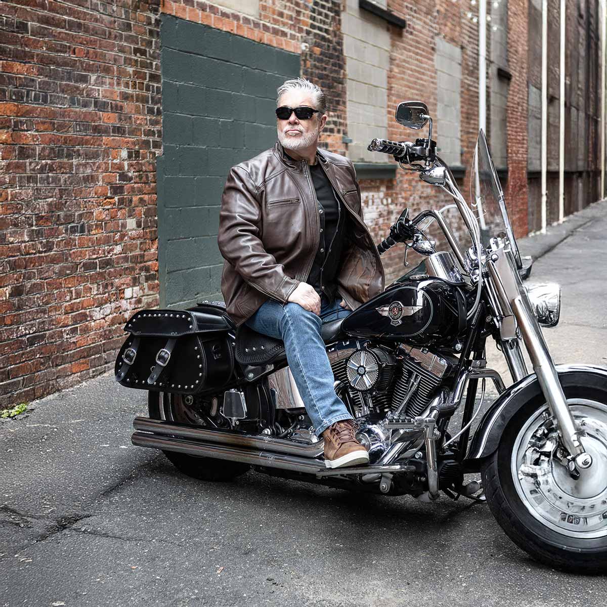 Zapatos informales para montar Milwaukee de cuero reforzados para motociclista callejero para hombre - Imagen 42 de 84