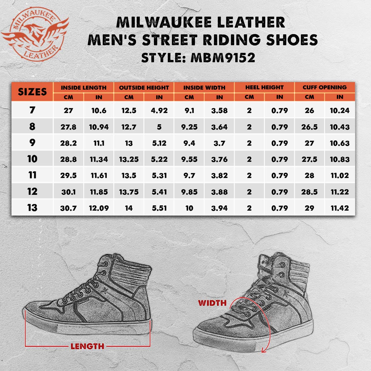 Zapatos informales para montar Milwaukee de cuero reforzados para motociclista callejero para hombre - Imagen 75 de 84