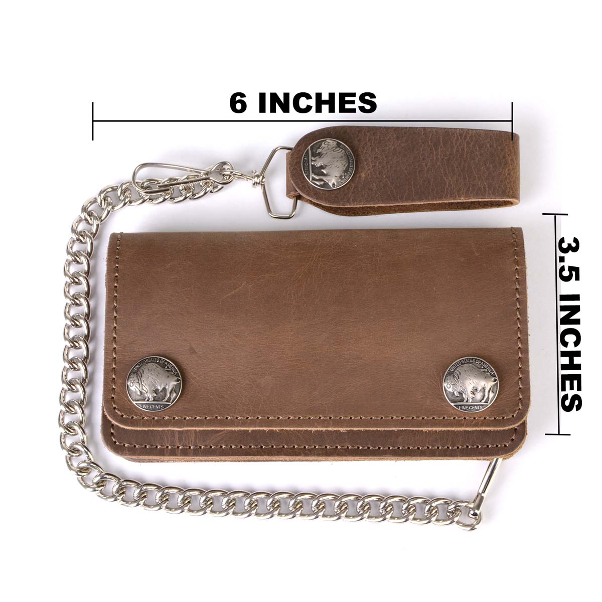Milwaukee Leather Men's Genuine Leather Bi-Fold Biker Wallets w/ Anti-Theft - Imagen 22 de 234