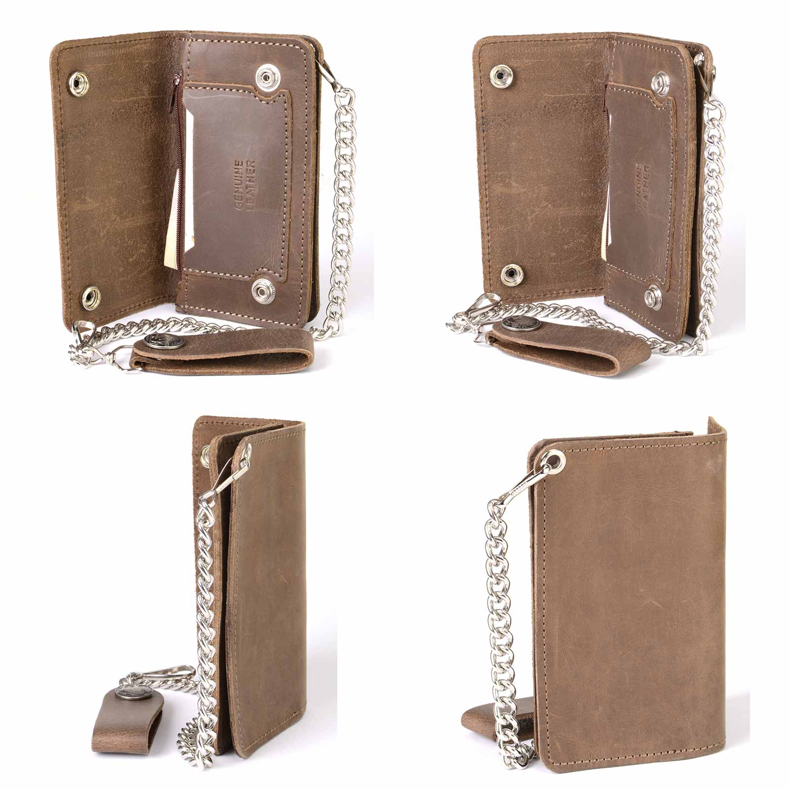 Milwaukee Leather Men's Genuine Leather Bi-Fold Biker Wallets w/ Anti-Theft - Imagen 24 de 234