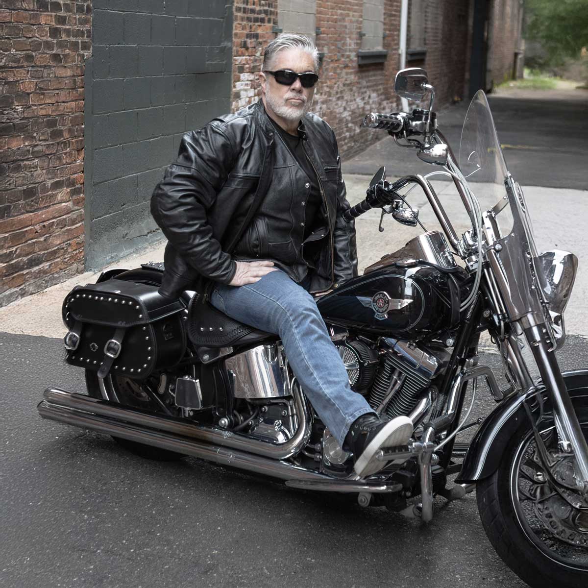 Zapatos informales para montar Milwaukee de cuero reforzados para motociclista callejero para hombre - Imagen 65 de 84
