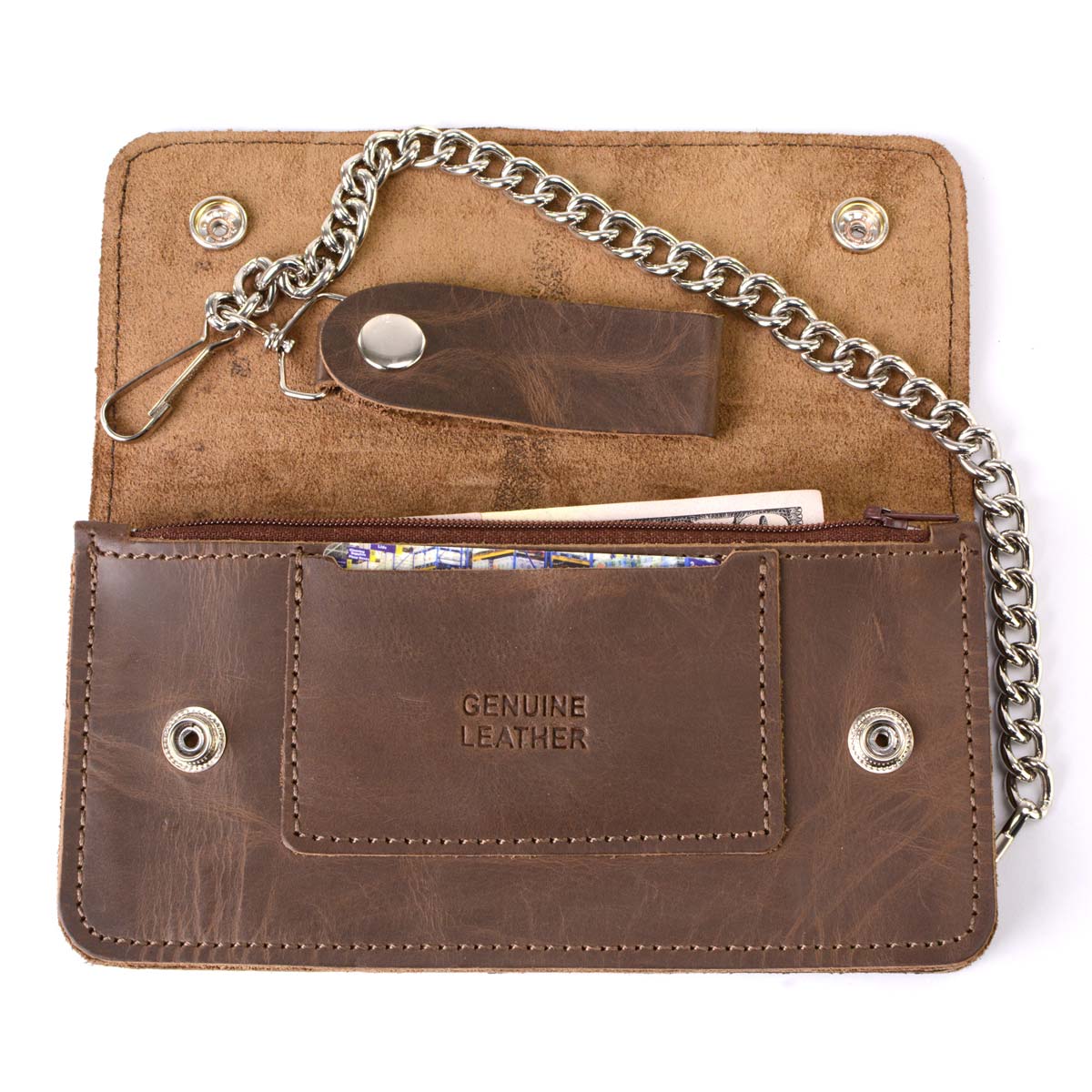 Milwaukee Leather Men's Genuine Leather Bi-Fold Biker Wallets w/ Anti-Theft - Imagen 138 de 234