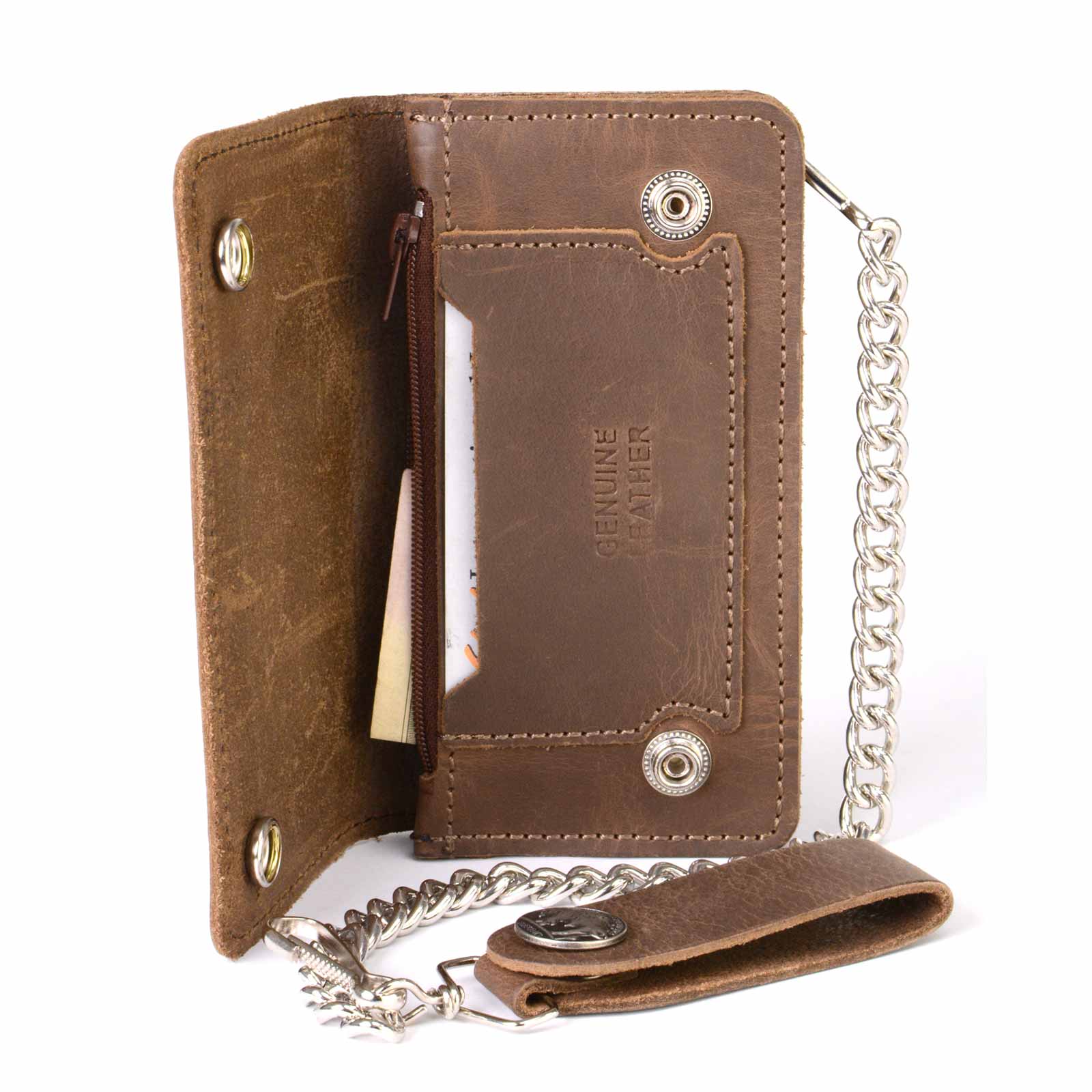 Milwaukee Leather Men's Genuine Leather Bi-Fold Biker Wallets w/ Anti-Theft - Imagen 23 de 234