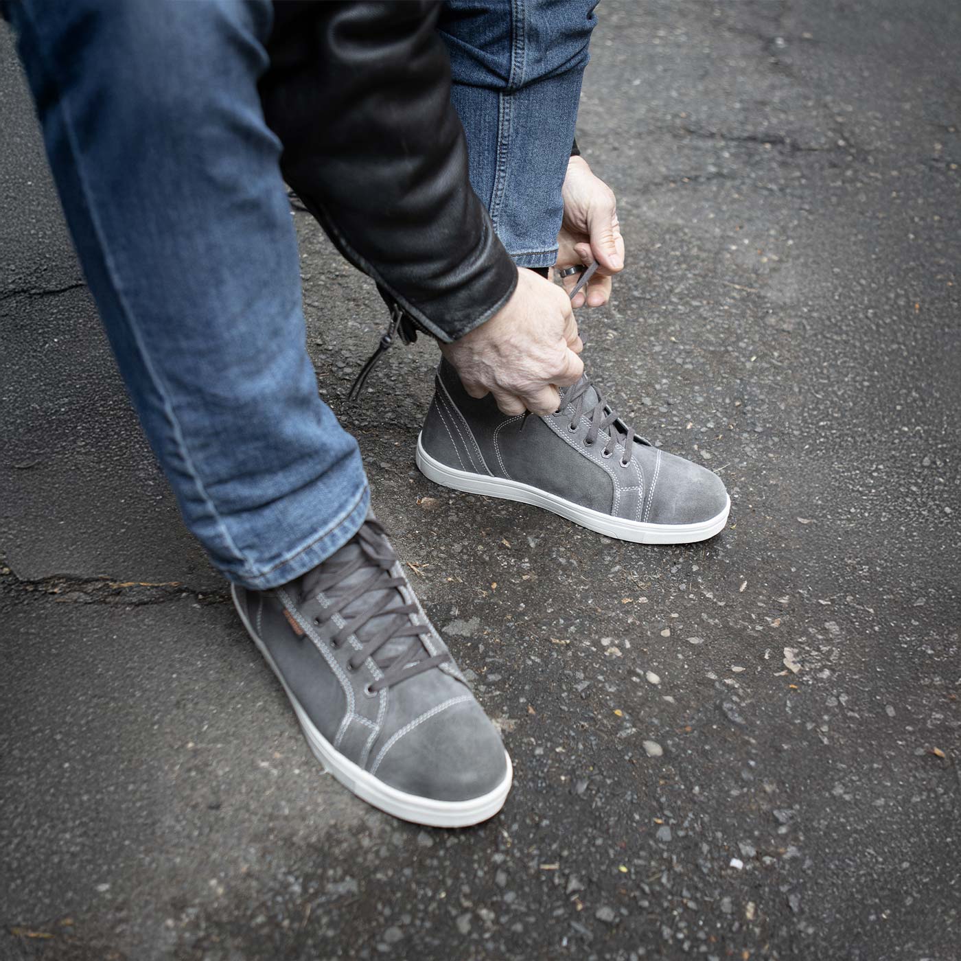 Zapatos informales para montar Milwaukee de cuero reforzados para motociclista callejero para hombre - Imagen 32 de 84