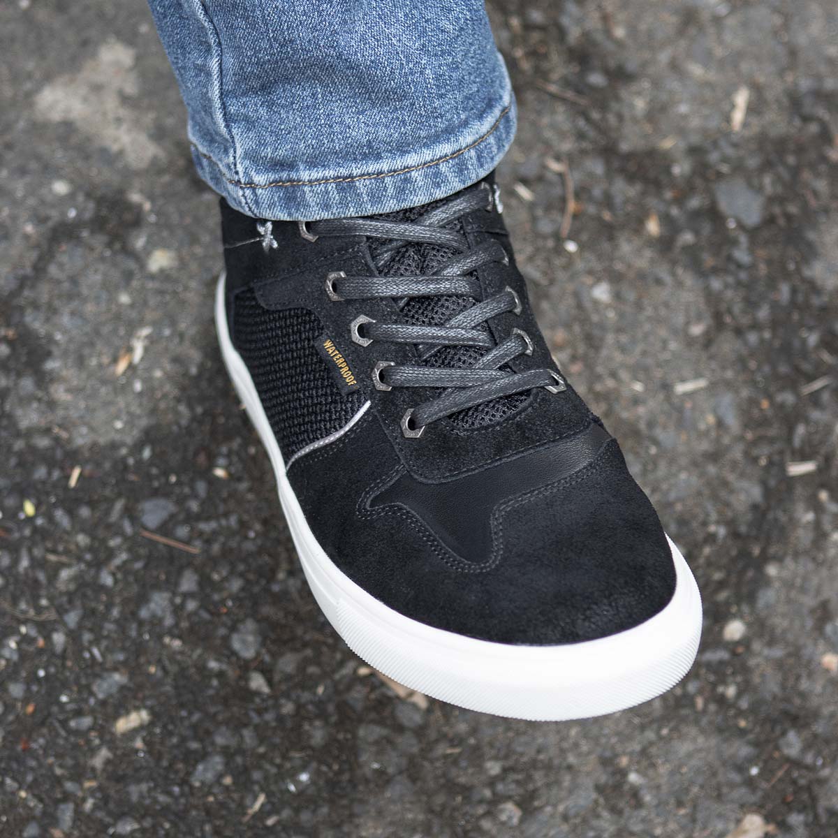 Zapatos informales para montar Milwaukee de cuero reforzados para motociclista callejero para hombre - Imagen 68 de 84