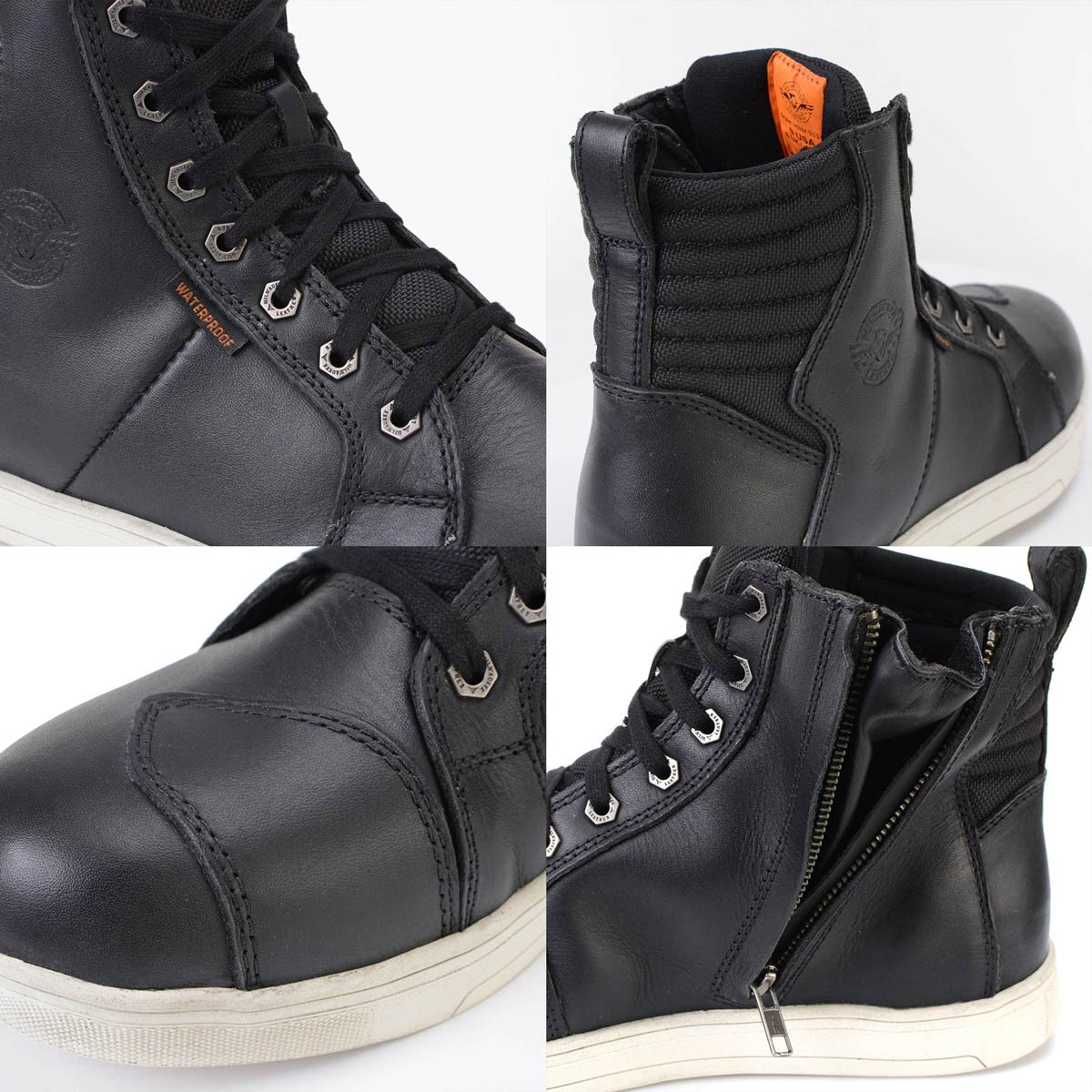 Zapatos informales para montar Milwaukee de cuero reforzados para motociclista callejero para hombre - Imagen 59 de 84