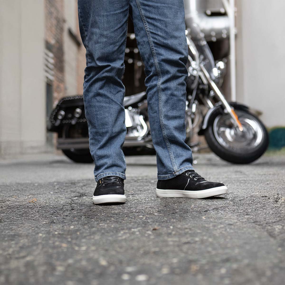 Zapatos informales para montar Milwaukee de cuero reforzados para motociclista callejero para hombre - Imagen 69 de 84