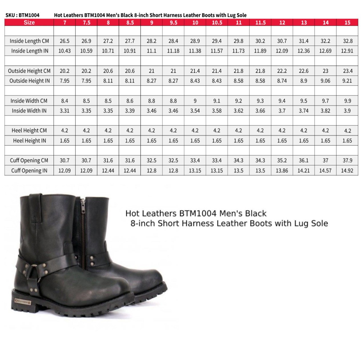 Botas de motociclista de cuero premium para hombre Hot Leathers colección BTM - Imagen 23 de 115
