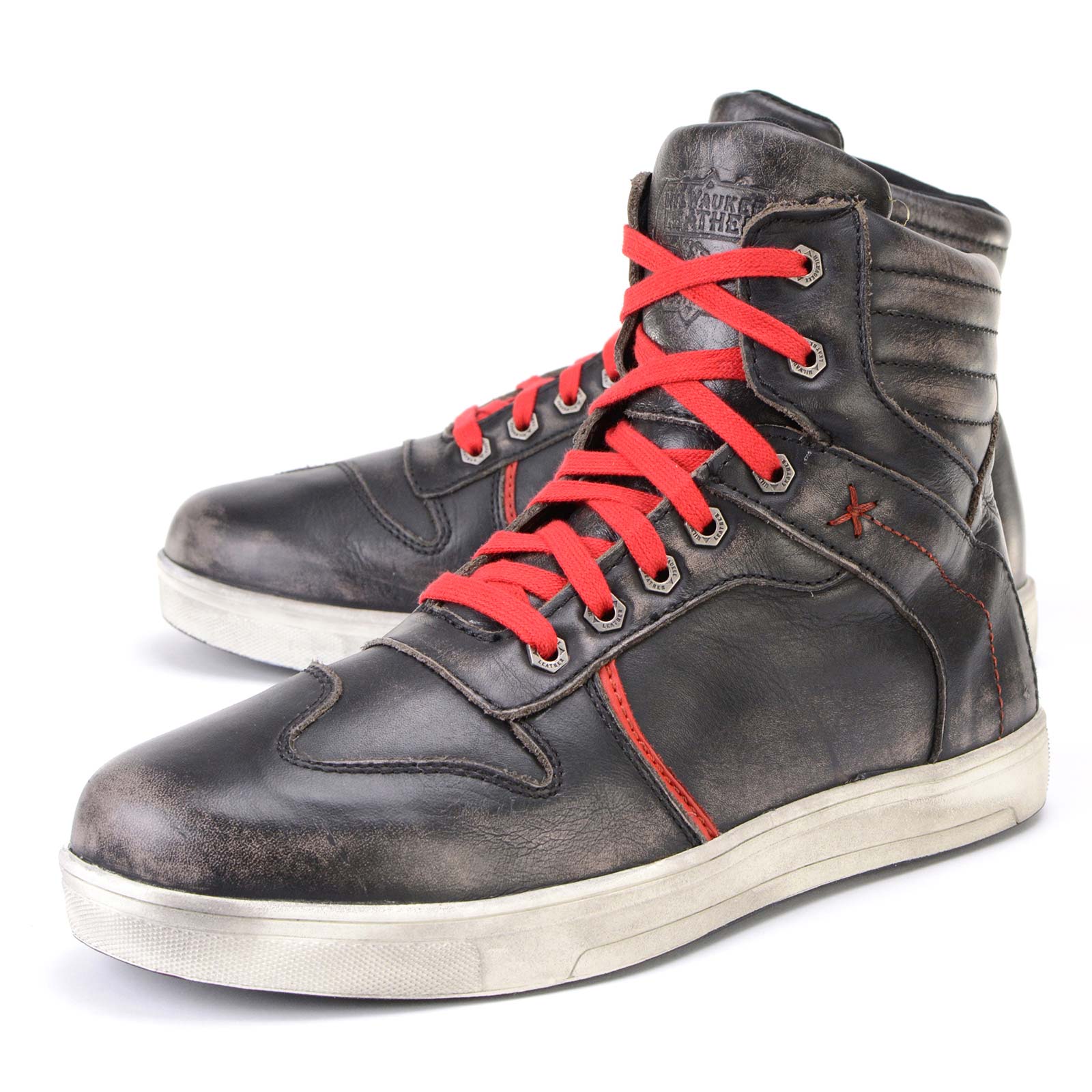 Zapatos informales para montar Milwaukee de cuero reforzados para motociclista callejero para hombre - Imagen 23 de 84