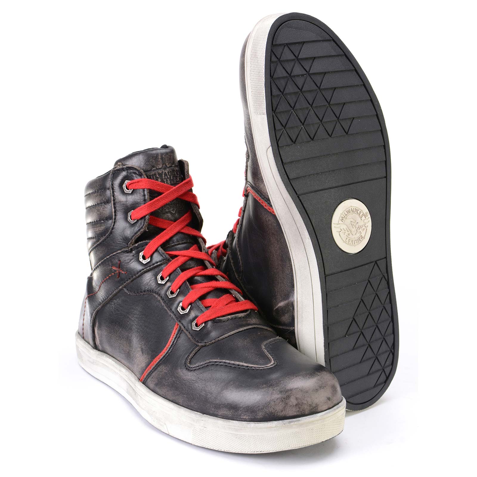 Zapatos informales para montar Milwaukee de cuero reforzados para motociclista callejero para hombre - Imagen 22 de 84