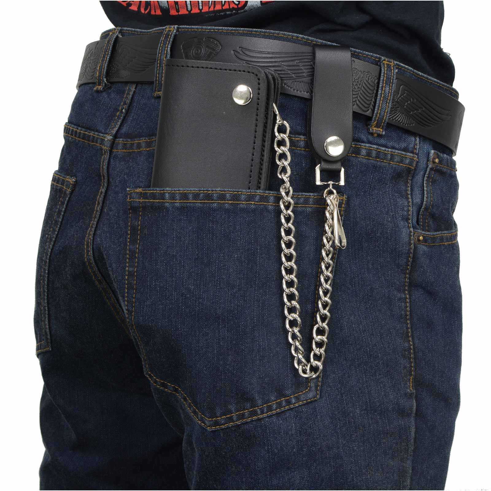 Milwaukee Leather Men's Genuine Leather Bi-Fold Biker Wallets w/ Anti-Theft - Imagen 223 de 234