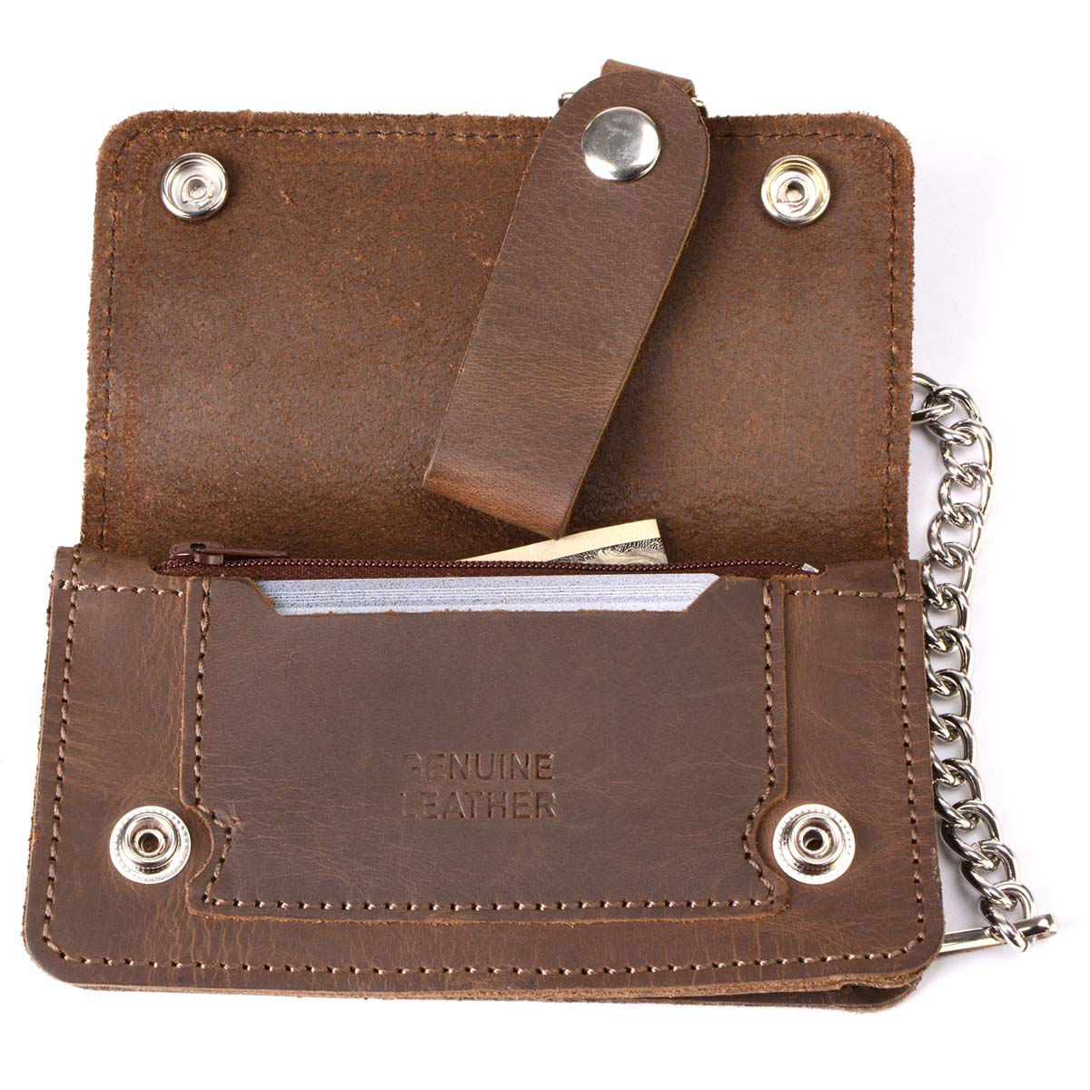 Milwaukee Leather Men's Genuine Leather Bi-Fold Biker Wallets w/ Anti-Theft - Imagen 64 de 234