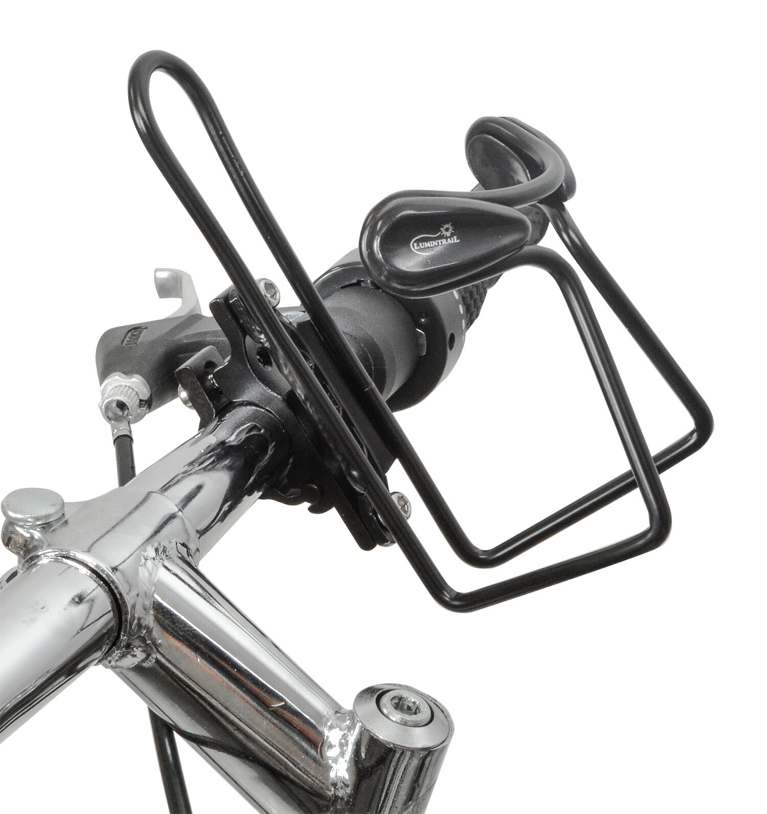 Lumintrail Bike Water Bottle Cage Lightweight Aluminum w/Handlebar